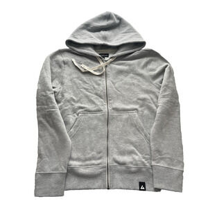 American Giant Mens Small Hoodie Light Gray Mid Weight Full Zip Sweatshirt